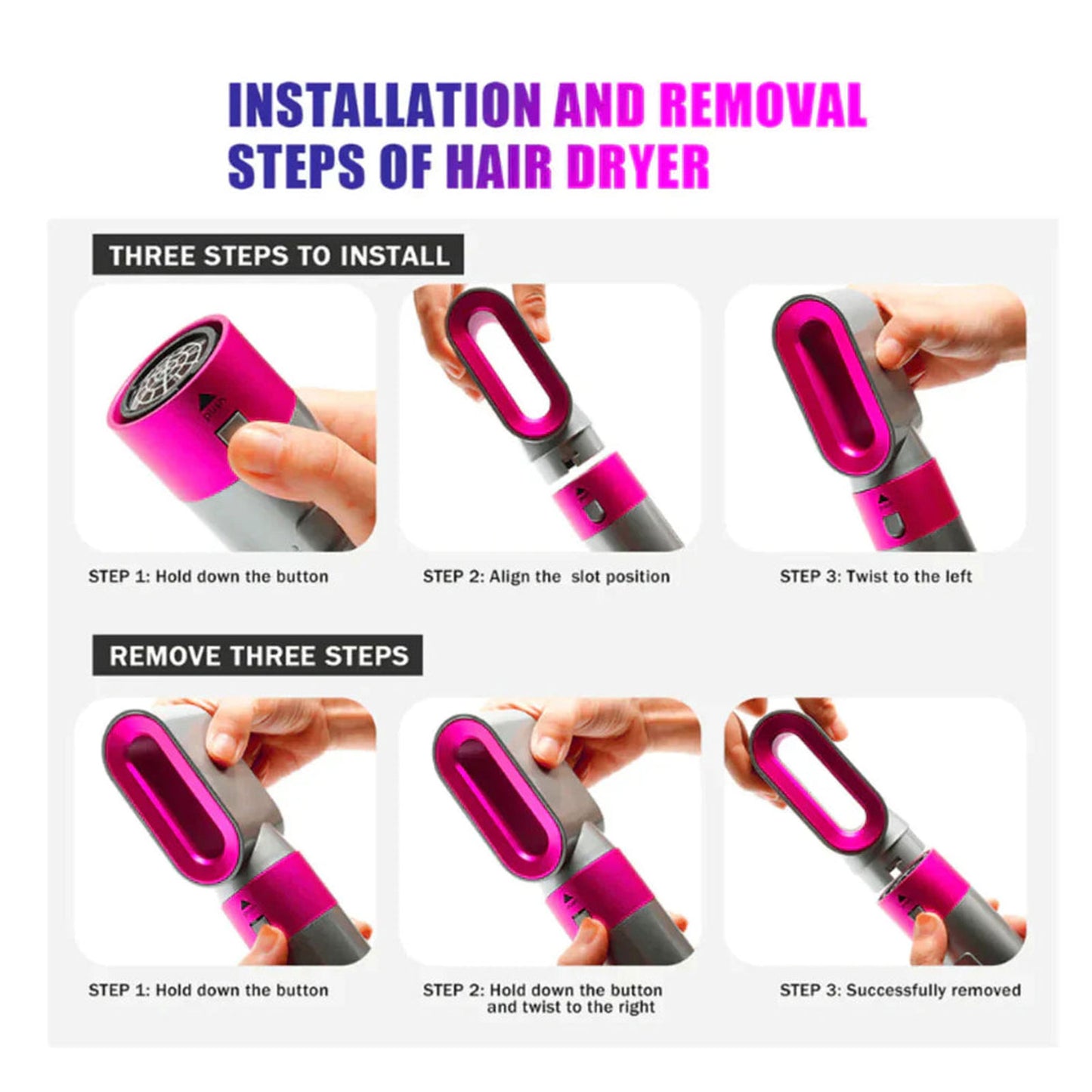 5-in-1 Hair Styling Tool – Straightener, Dryer, Curler & Hot Air Brush
