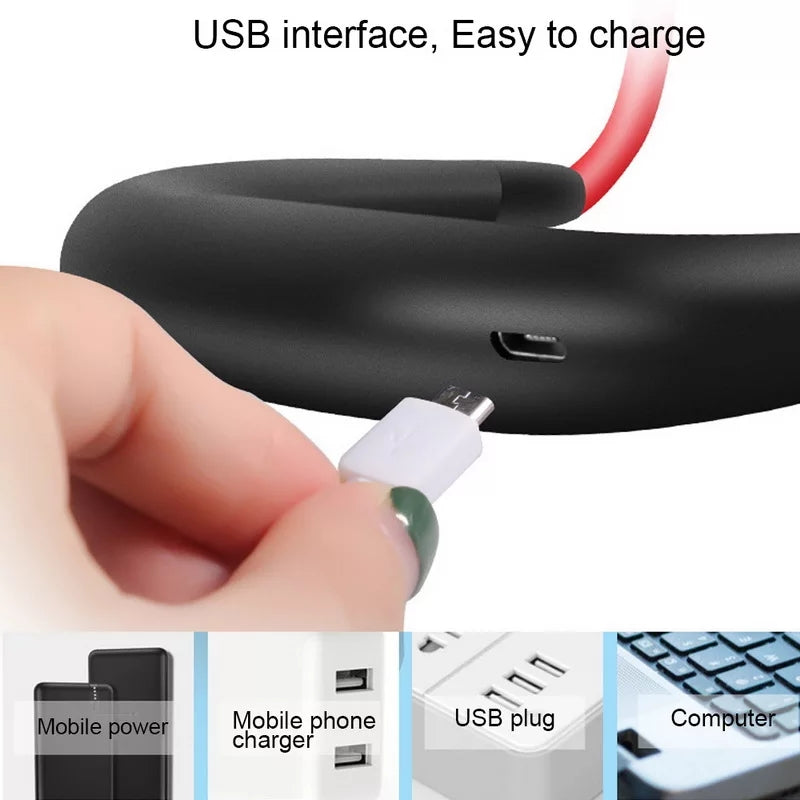 Neck Fan for Kitchen – Folding Handheld Wearable USB Rechargeable