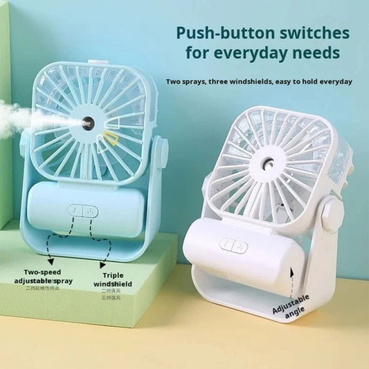 DESKTOP SPRAY FAN Rechargeable
