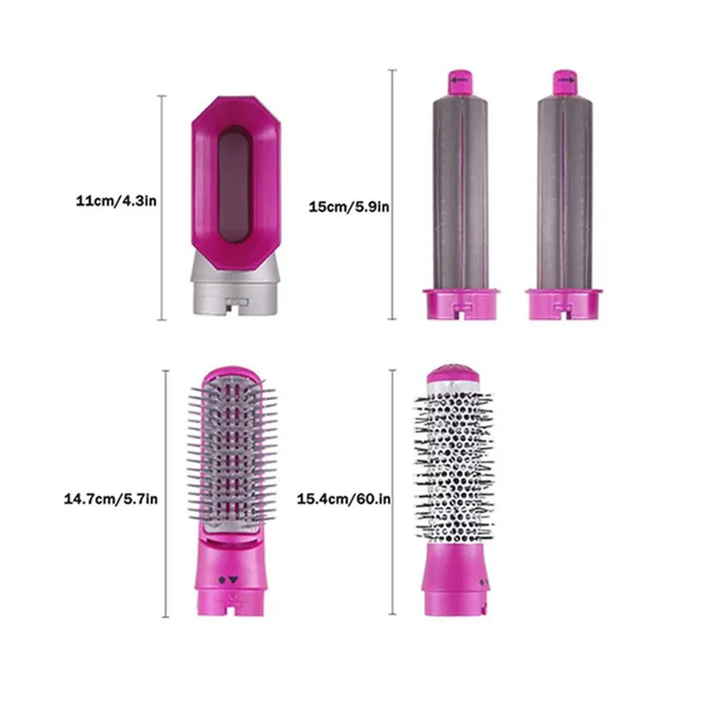5-in-1 Hair Styling Tool – Straightener, Dryer, Curler & Hot Air Brush