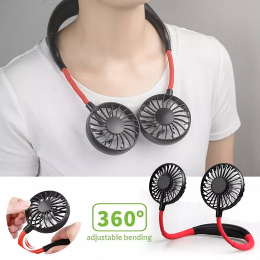 Neck Fan for Kitchen – Folding Handheld Wearable USB Rechargeable