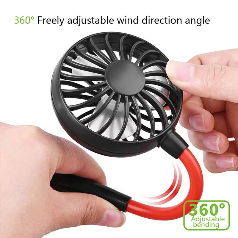 Neck Fan for Kitchen – Folding Handheld Wearable USB Rechargeable