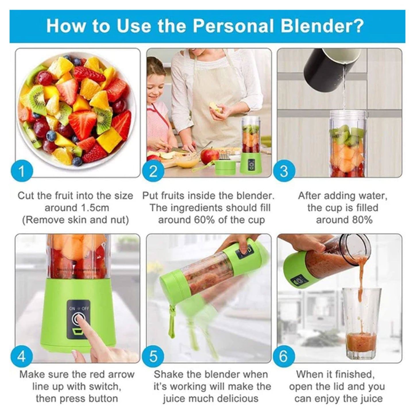 Mini Rechargeable Juicer Blender