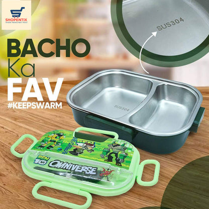 Pro Lunch Box Stainless Steel Thermal Bento Lunch Box Bag Compartmen