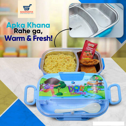 Pro Lunch Box Stainless Steel Thermal Bento Lunch Box Bag Compartmen