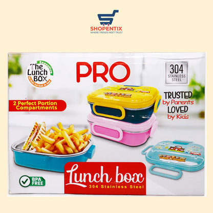 Pro Lunch Box Stainless Steel Thermal Bento Lunch Box Bag Compartmen
