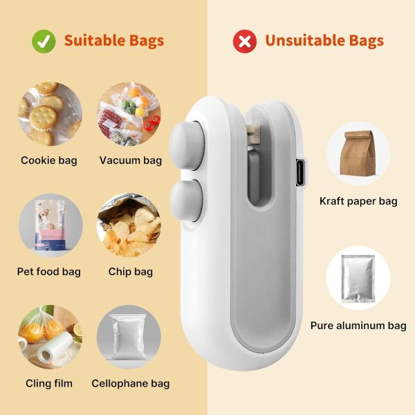 Rechargeable Mini Bag Sealer & Cutting Machine (2 In 1)