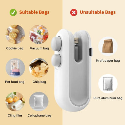 Rechargeable Mini Bag Sealer & Cutting Machine (2 In 1)