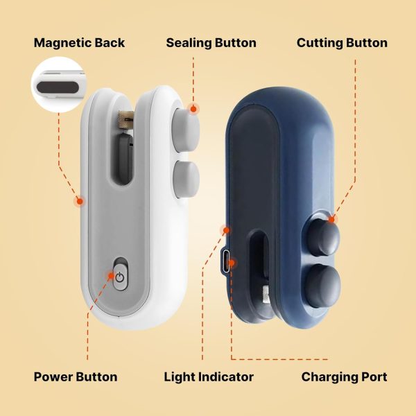 Rechargeable Mini Bag Sealer & Cutting Machine (2 In 1)